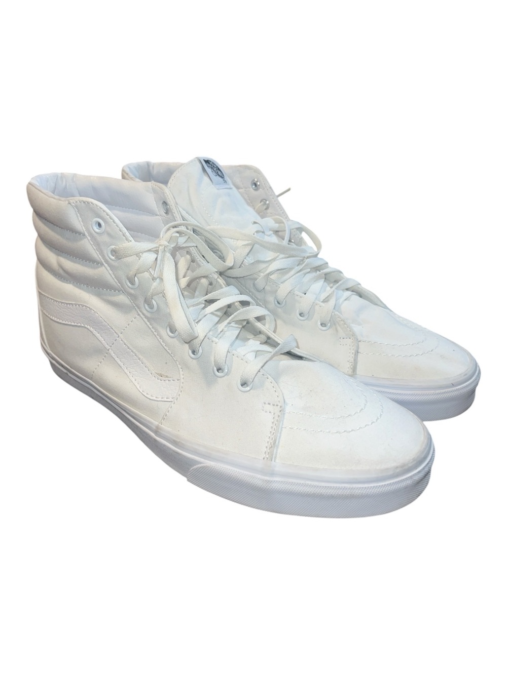 Vans Men's White High-Top Canvas Sneakers